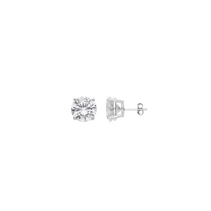 .5 Ct (4mm) Round Cut Solitaire Stud Earrings 925 Sterling Silver .25ct ea