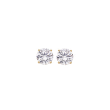 Load image into Gallery viewer, 1 Ct (5mm) Round Cut Stud Earrings 925 Sterling Silver Solitaires .5 Ct ea
