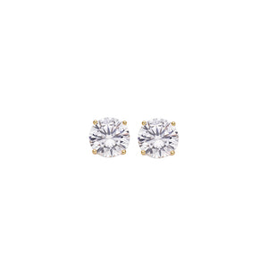 1 Ct (5mm) Round Cut Stud Earrings 925 Sterling Silver Solitaires .5 Ct ea