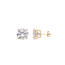 Load image into Gallery viewer, 2 Ct (6mm) Round Cut Earrings 925 Sterling Silver Solitaire Studs 1 Ct ea.
