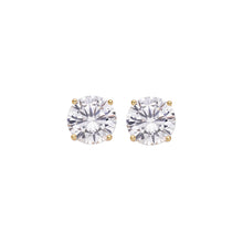 Load image into Gallery viewer, 4 Ct (8mm) Premium Quality Earrings Solid 925 Sterling Silver 2 Ct ea Round Cut Solitaire Studs
