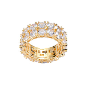 2 Row Iced Out Ring