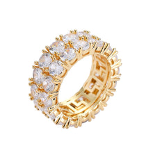 Load image into Gallery viewer, 2 Row Iced Out Ring
