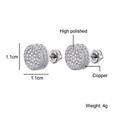 Load image into Gallery viewer, 11mm Round Pave Set Stud Earrings
