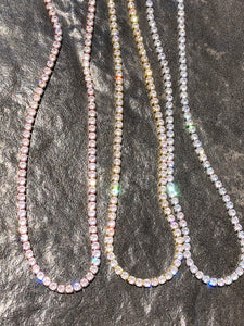 3mm Tennis Necklace 18K Gold plated (Adjustable Length)
