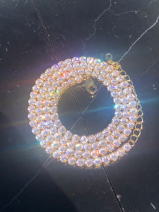 Tennis Necklace 18K Gold plated 3mm (Adjustable Length)