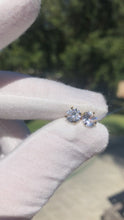 Load and play video in Gallery viewer, 2 Ct ttw Round Cut Solitaire Earring
