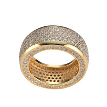 Load image into Gallery viewer, Micro-Pave Ring 18k Gold plated Iced Out
